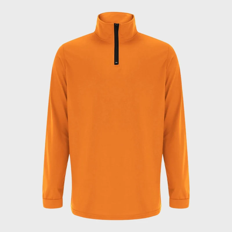 Bequemer Herren-Reißverschluss-Pullover mit niedrigem Kragen