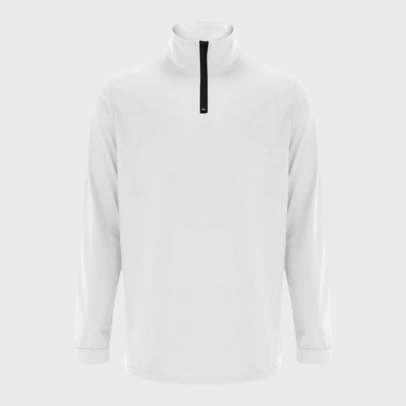 Bequemer Herren-Reißverschluss-Pullover mit niedrigem Kragen