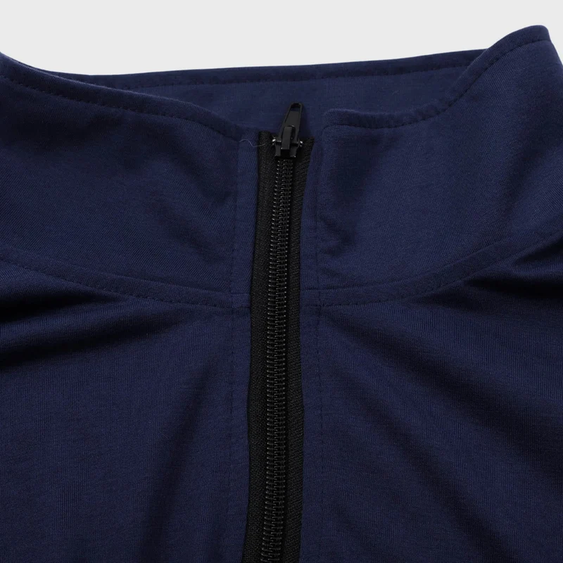 Bequemer Herren-Reißverschluss-Pullover mit niedrigem Kragen