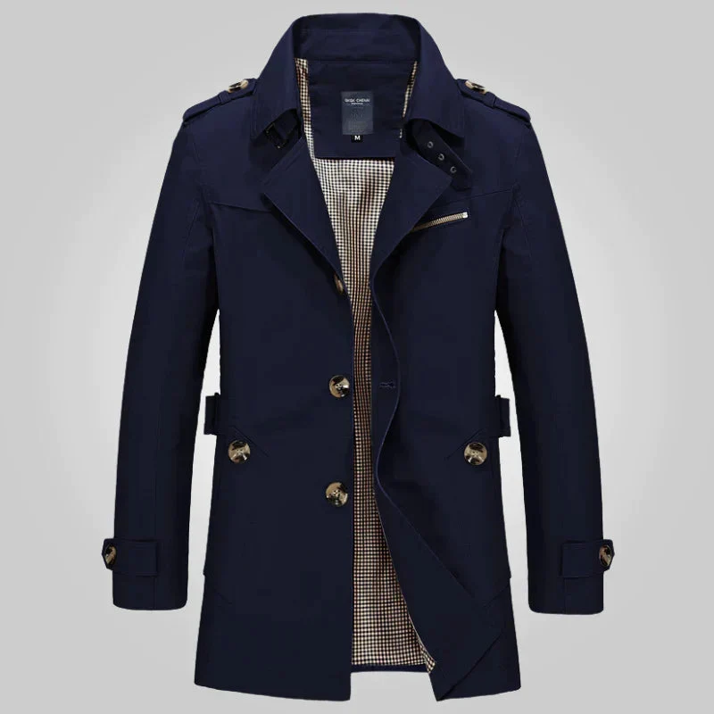 Trenchcoat mit Stehkragen für Damen - Knopfdetails