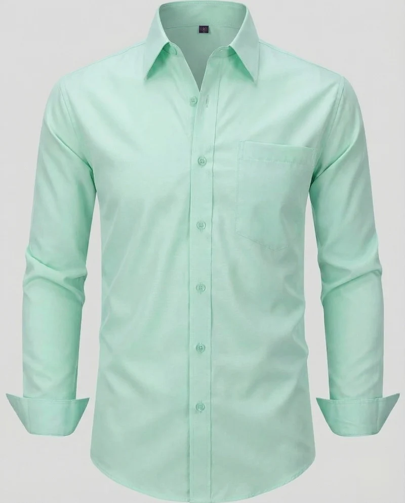 Herren bügelleichtes Stretch-Hemd in Slim-Fit