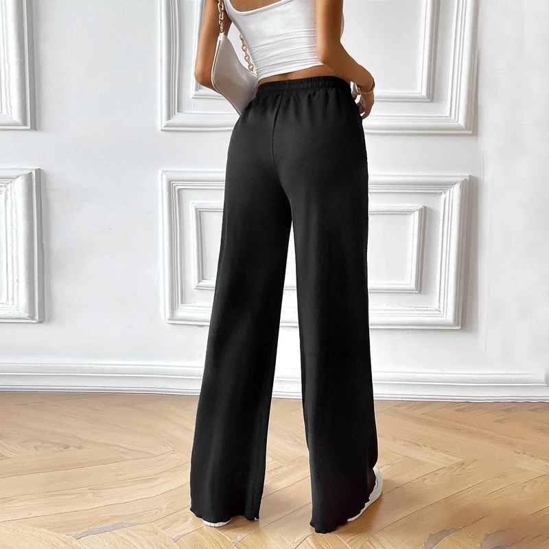 Damen Weite Sporthose mit elastischem Bund und seitlichen Taschen