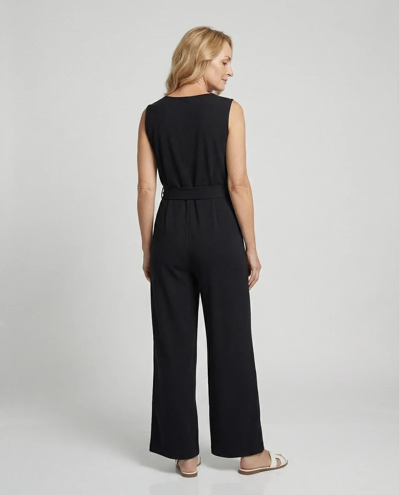 Damen Jumpsuit elegant mit Taillengürtel