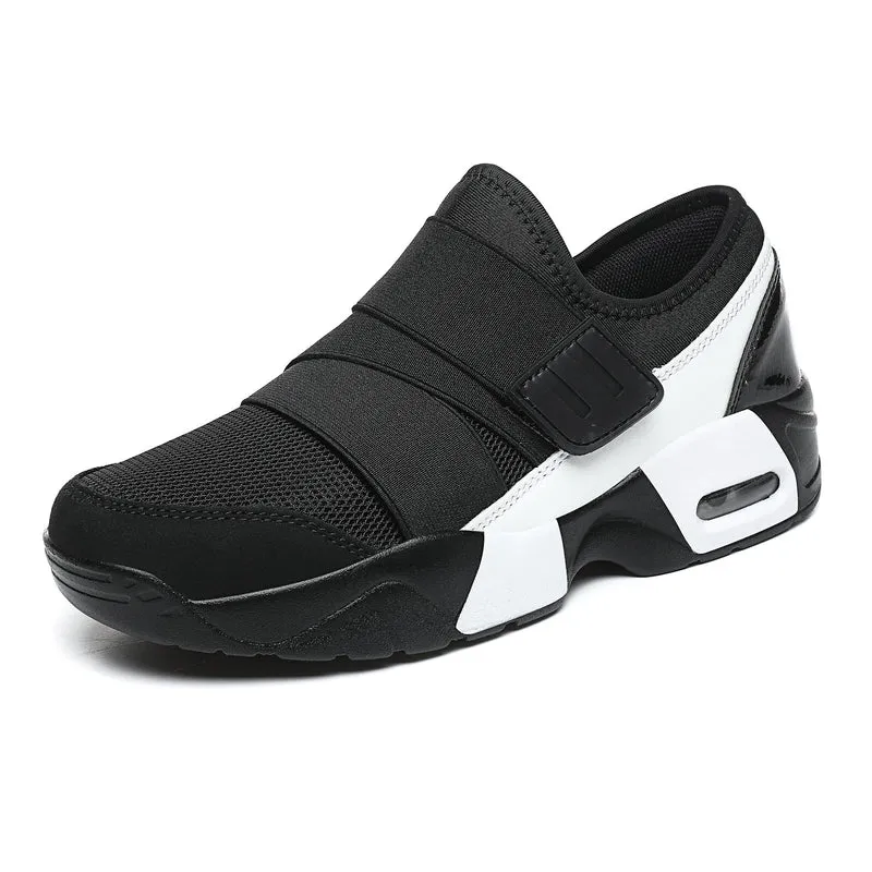 Damen nan Schlupfsneaker mit breitem Elastikriemen, atmungsaktivem Mesh und geformter Dämpfungsohle
