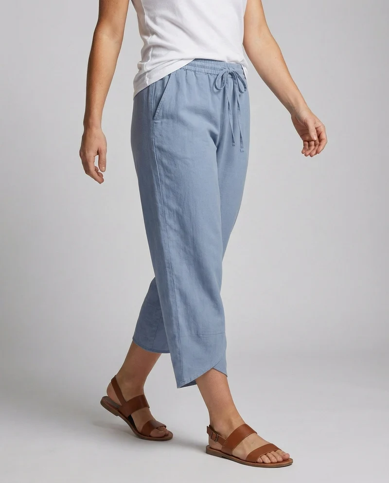 Damen Tulpenhose mit vorderen Bundfalten