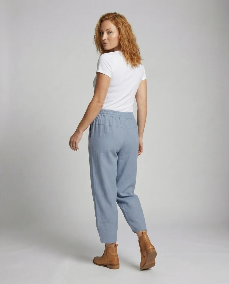 Damen Tulpenhose mit vorderen Bundfalten