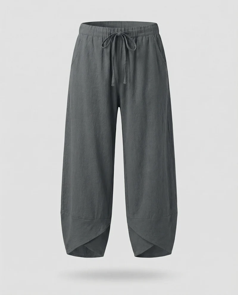 Damen Tulpenhose mit vorderen Bundfalten