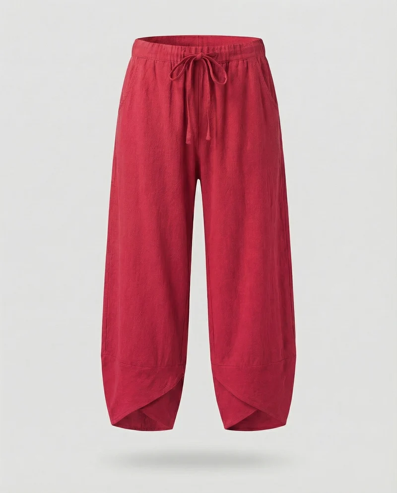 Damen Tulpenhose mit vorderen Bundfalten