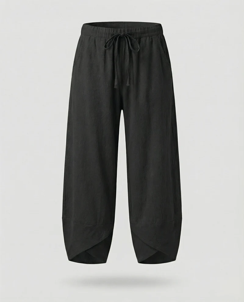 Damen Tulpenhose mit vorderen Bundfalten