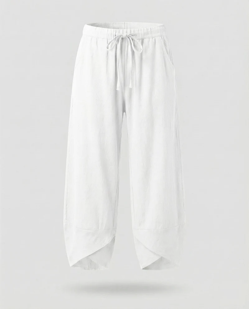 Damen Tulpenhose mit vorderen Bundfalten