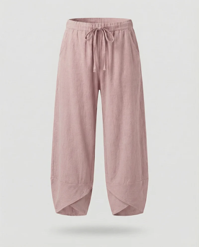 Damen Tulpenhose mit vorderen Bundfalten