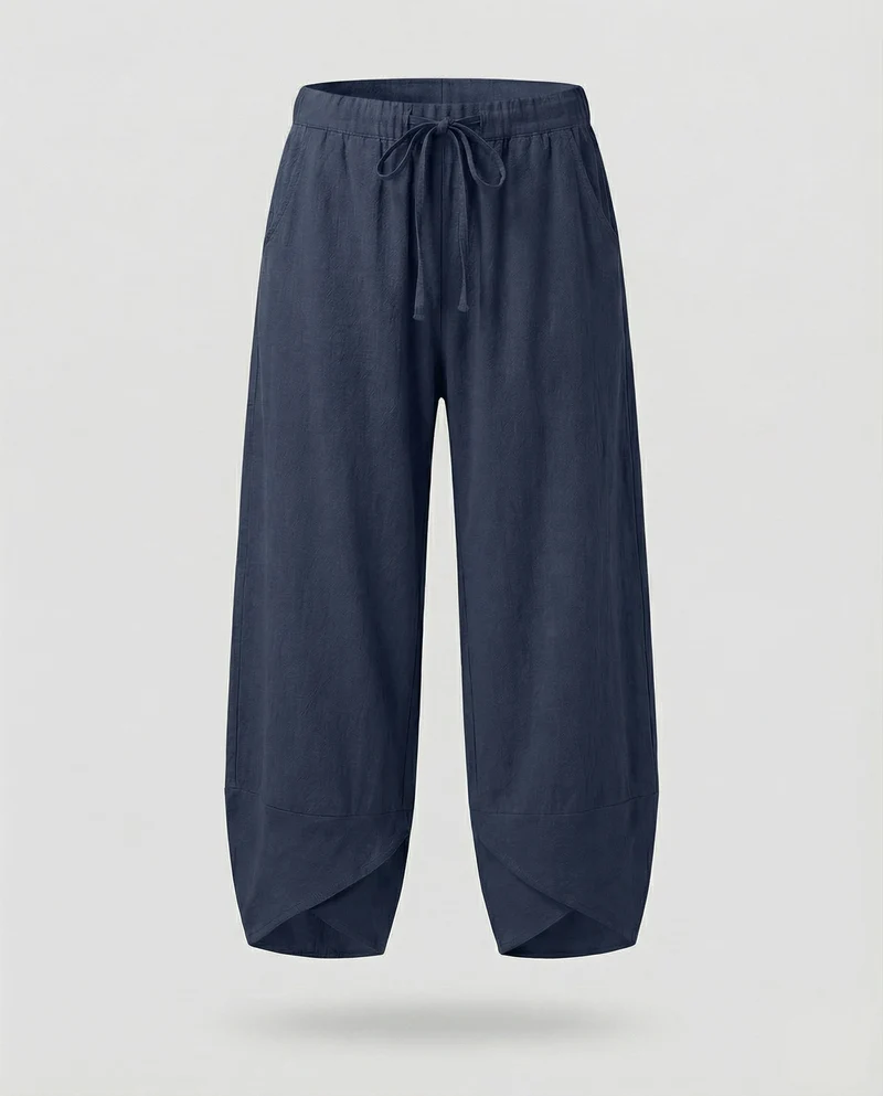 Damen Tulpenhose mit vorderen Bundfalten