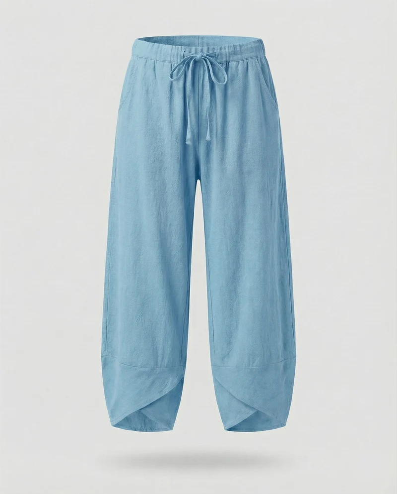 Damen Tulpenhose mit vorderen Bundfalten