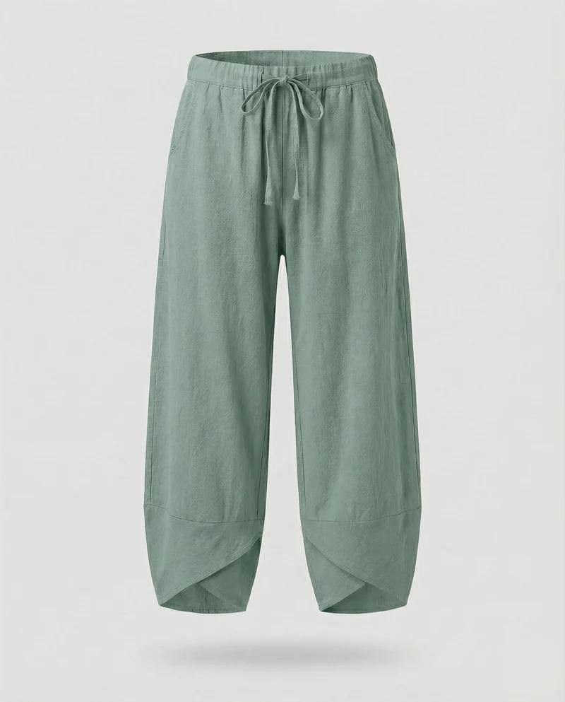 Damen Tulpenhose mit vorderen Bundfalten