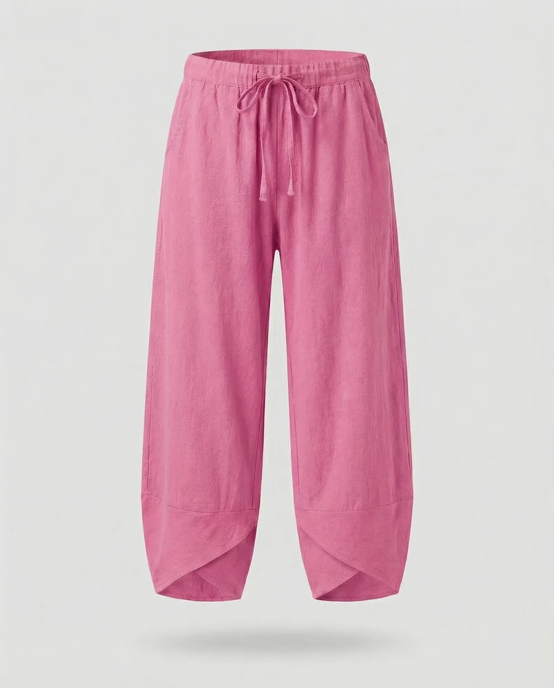 Damen Tulpenhose mit vorderen Bundfalten