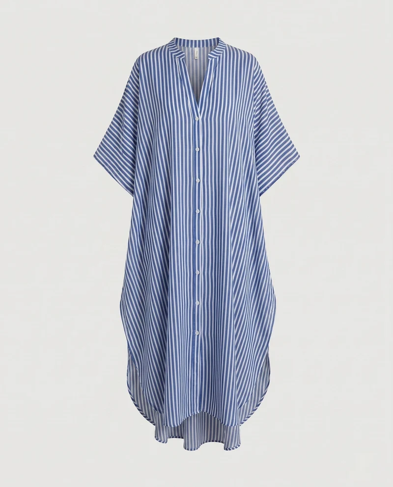 Damen luftiger Kaftan mit exotischem Tierdesign