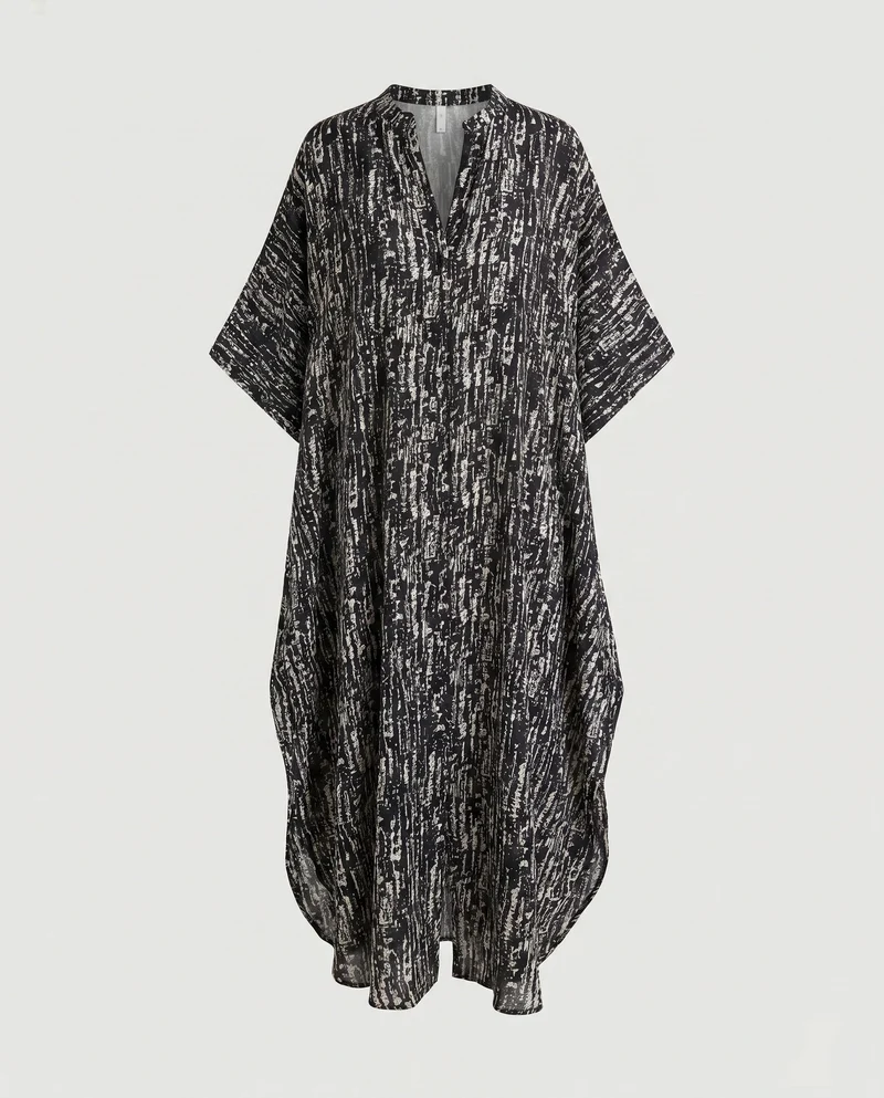 Damen luftiger Kaftan mit exotischem Tierdesign