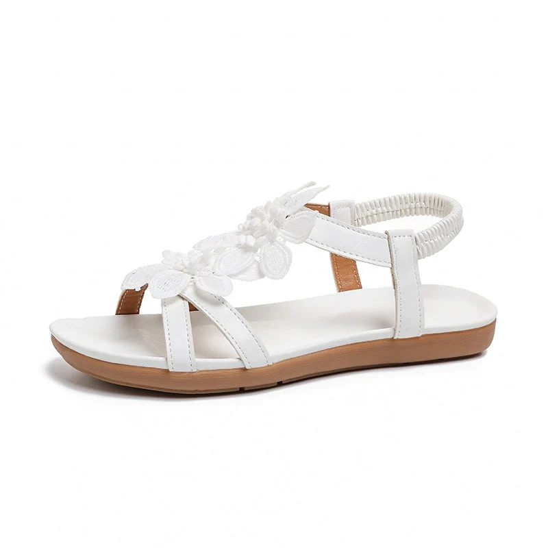 Damen Blumenverzierte Schlüpf-Sandalen Nord Taschen