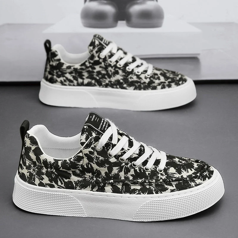 Damen Freizeitsneaker mit floralem Muster und rutschfester Sohle