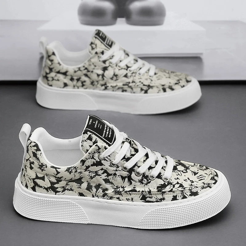 Damen Freizeitsneaker mit floralem Muster und rutschfester Sohle