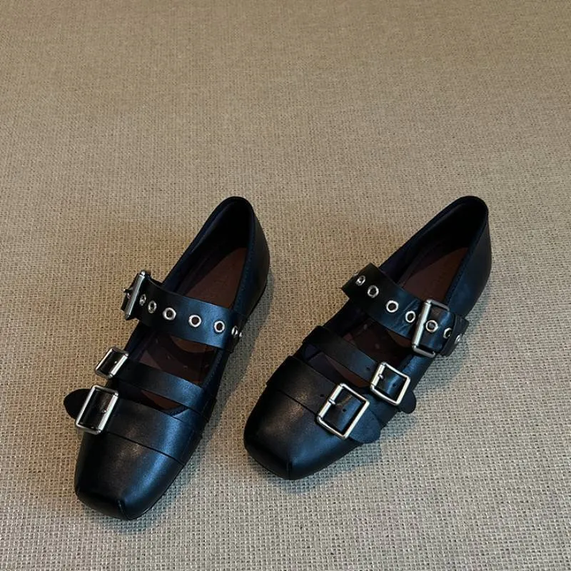 Damen Ballerinas mit modischem Schnallen-Design und bequemer Sohle Nord Taschen