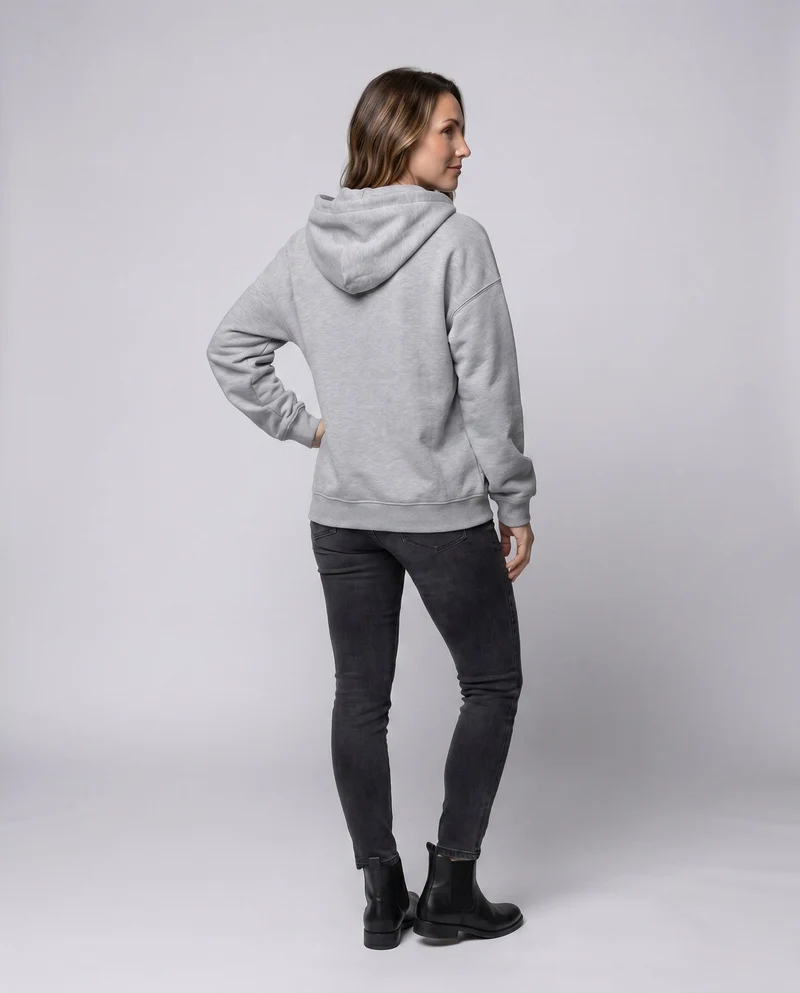 Damen Oversized Kapuzensweatshirt mit praktischer Kängurutasche und weichem Innenfutter