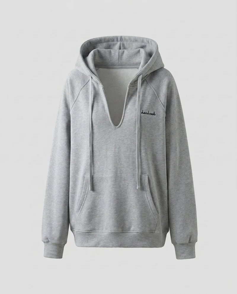 Damen Oversized Kapuzensweatshirt mit praktischer Kängurutasche und weichem Innenfutter