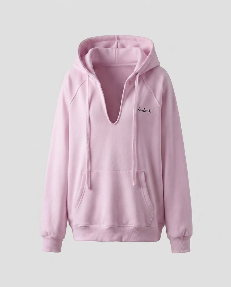 Damen Oversized Kapuzensweatshirt mit praktischer Kängurutasche und weichem Innenfutter