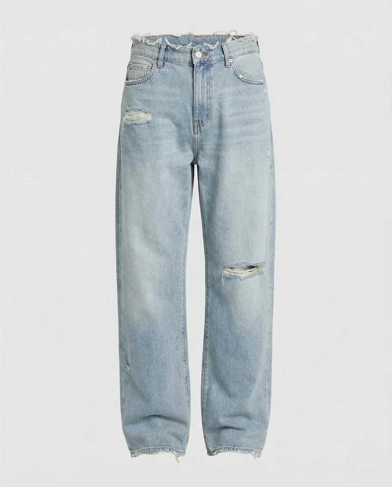 Damen Boyfriend Jeans High Waist Used Look