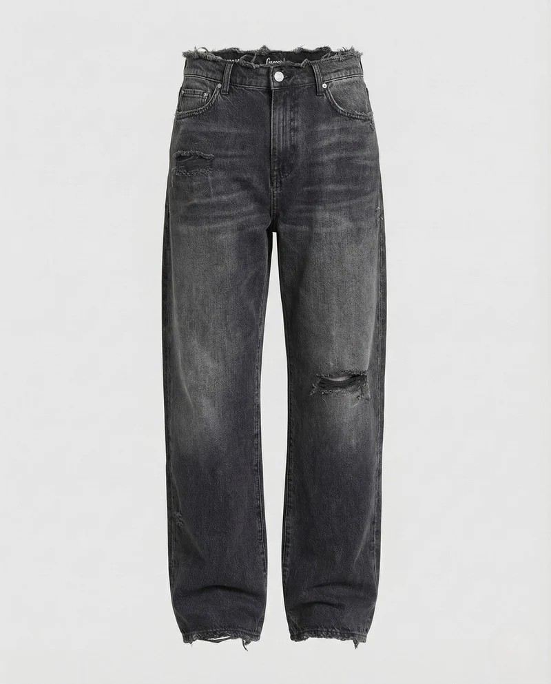 Damen Boyfriend Jeans High Waist Used Look