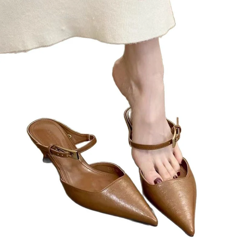 Damen Elegante Slingback-Pumps mit spitzem Zehenbereich und dezentem Riemen