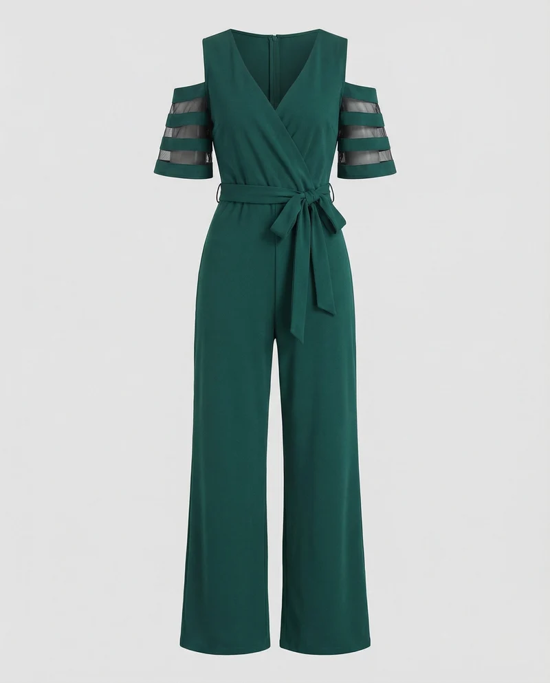 Damen Jumpsuit schulterfrei elegant