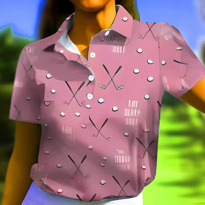 Damen Poloshirt mit modernem Golf-Muster und bequemem Schnitt