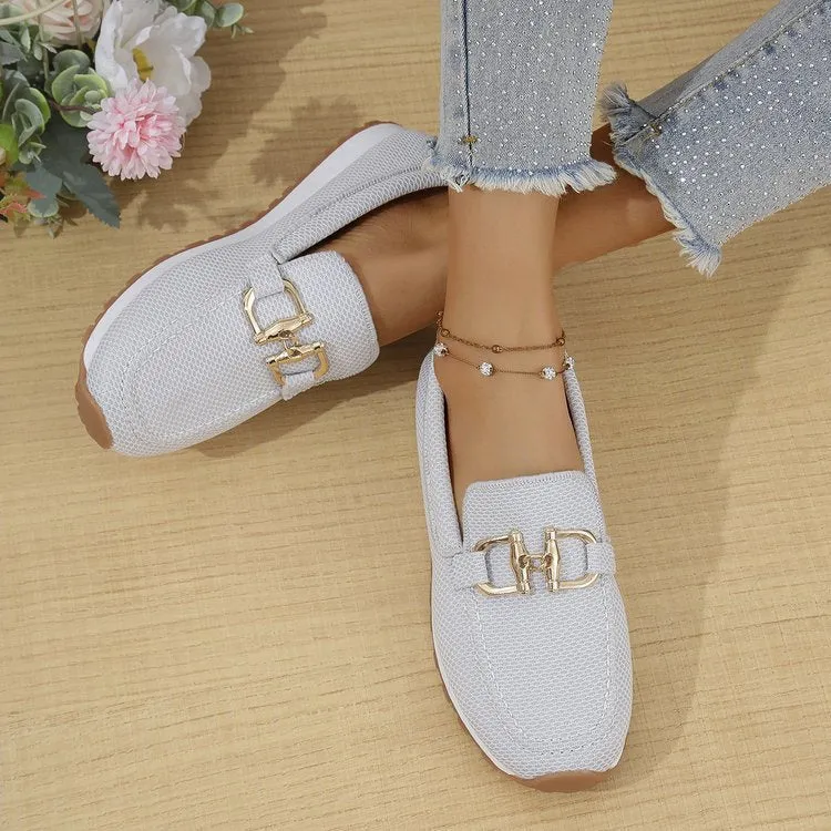 Damen Atmungsaktive Slip-On Sneakers mit elastischen Einsätzen und komfortablem Fußbett