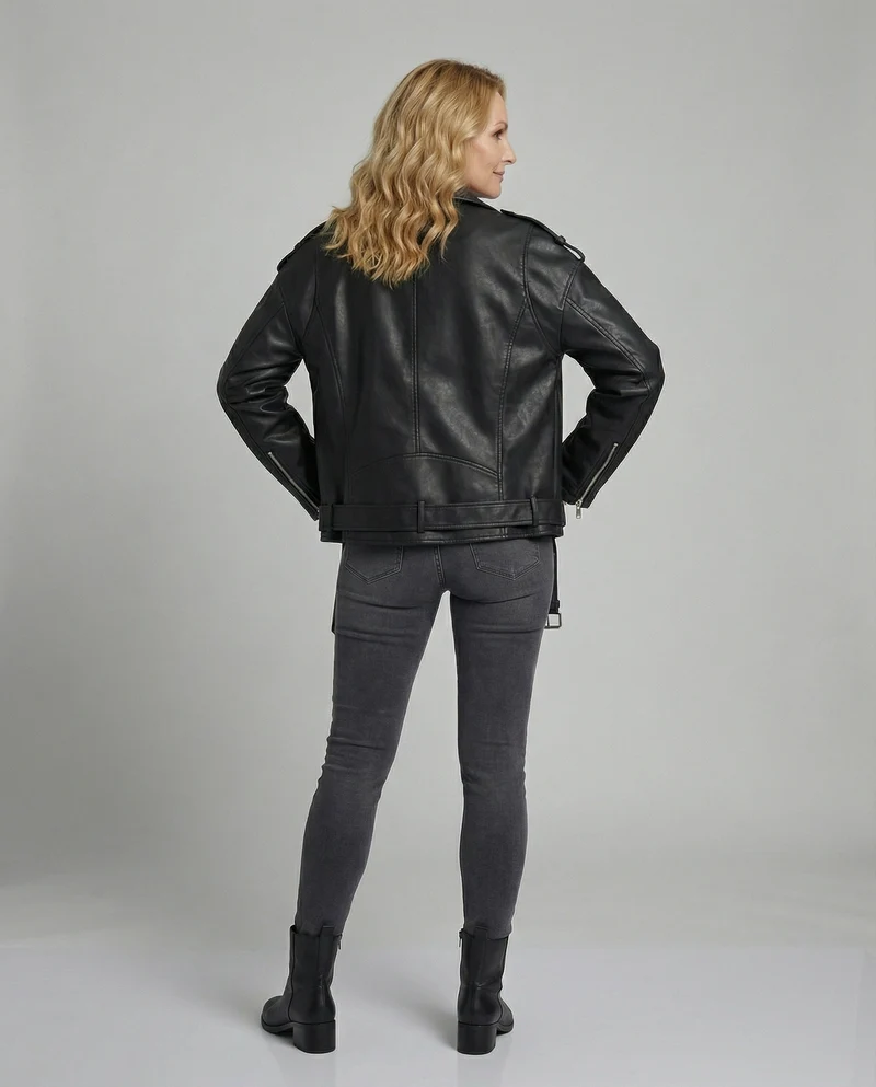 Freizeitkleidung Damen Bikerjacke Vegan