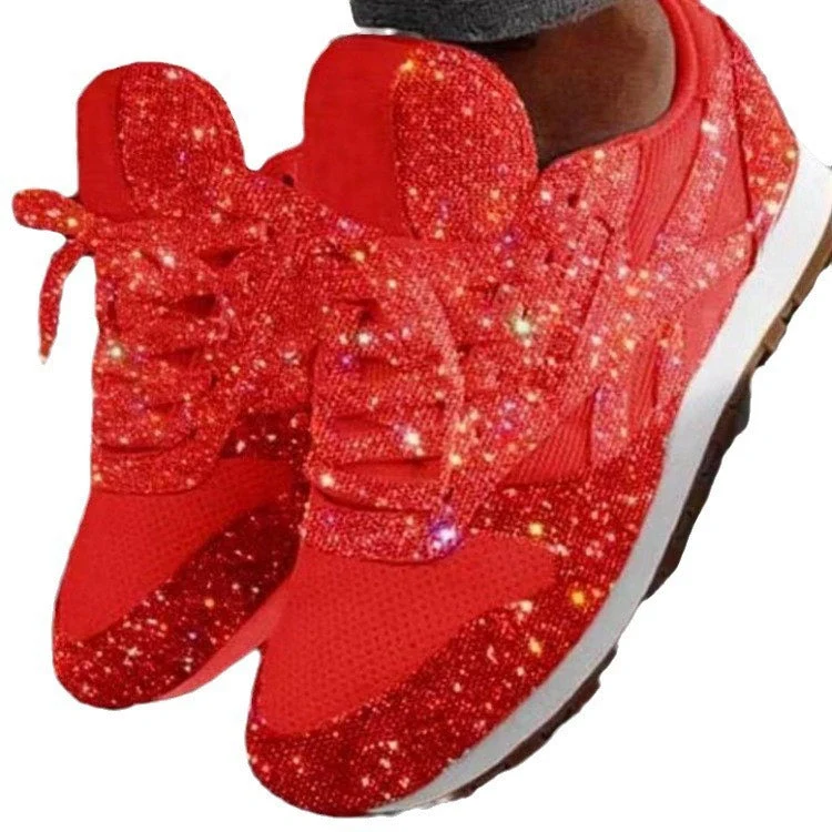 Damen Glitzernde Freizeitsneaker