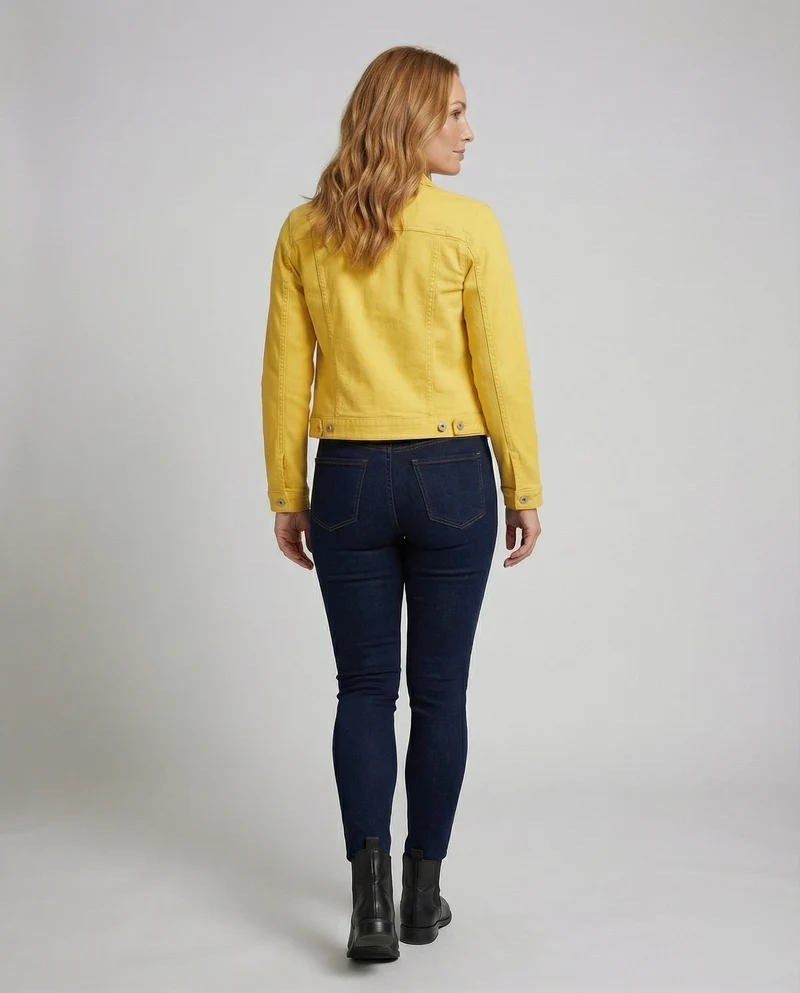 Damen Jeansjacke Kurz Tailliert