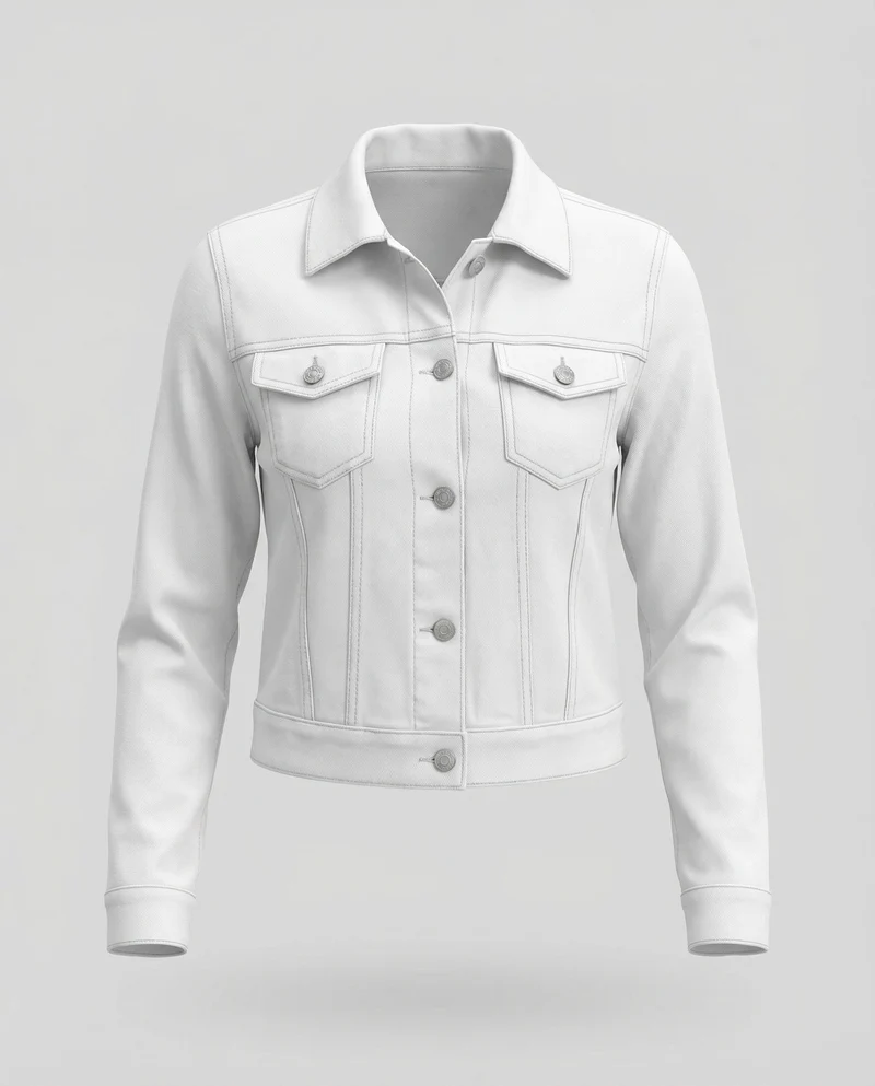 Damen Jeansjacke Kurz Tailliert