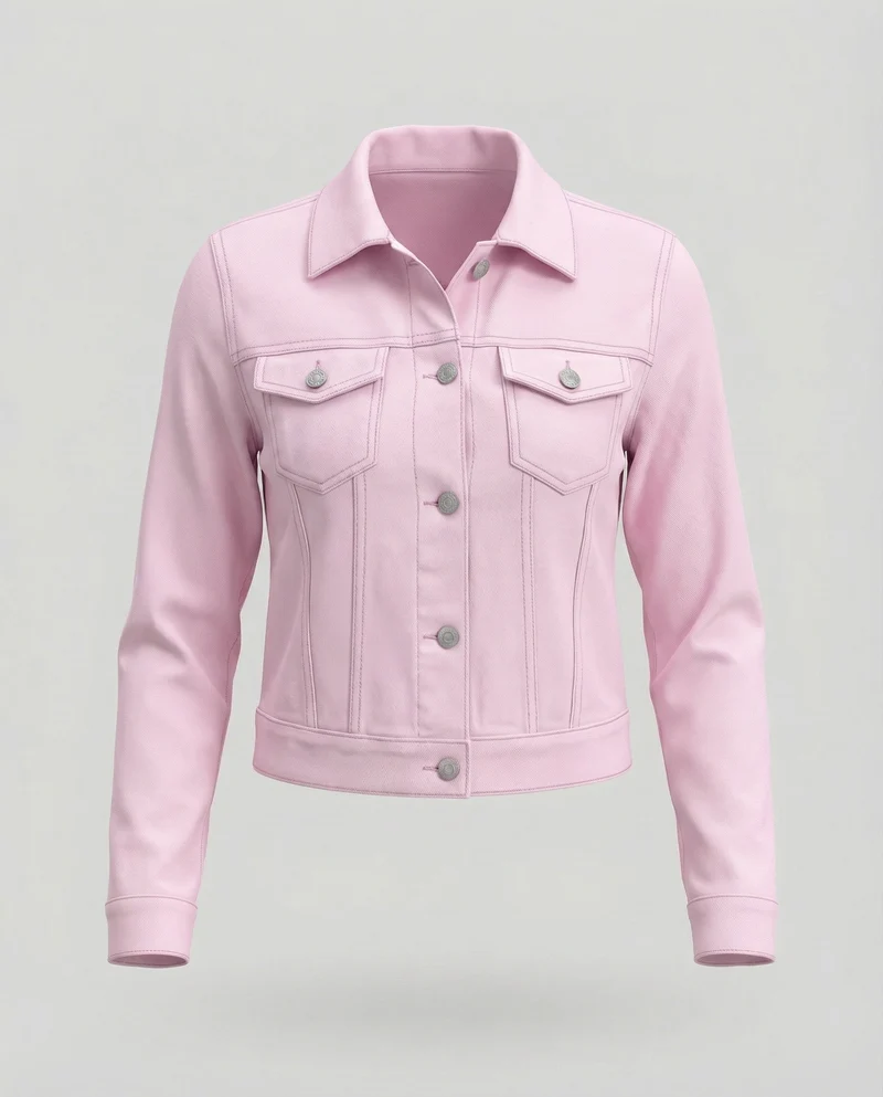 Damen Jeansjacke Kurz Tailliert