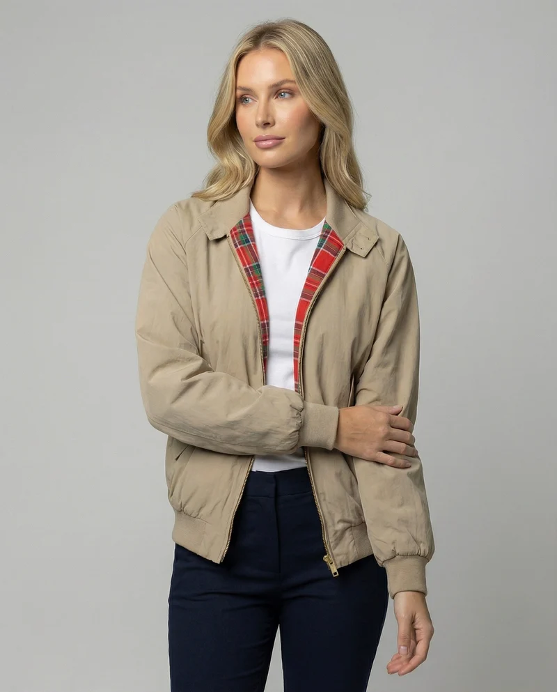 Jacke Khaki Stehkragen Workwear BasNord Taschenall Uniform Herbst