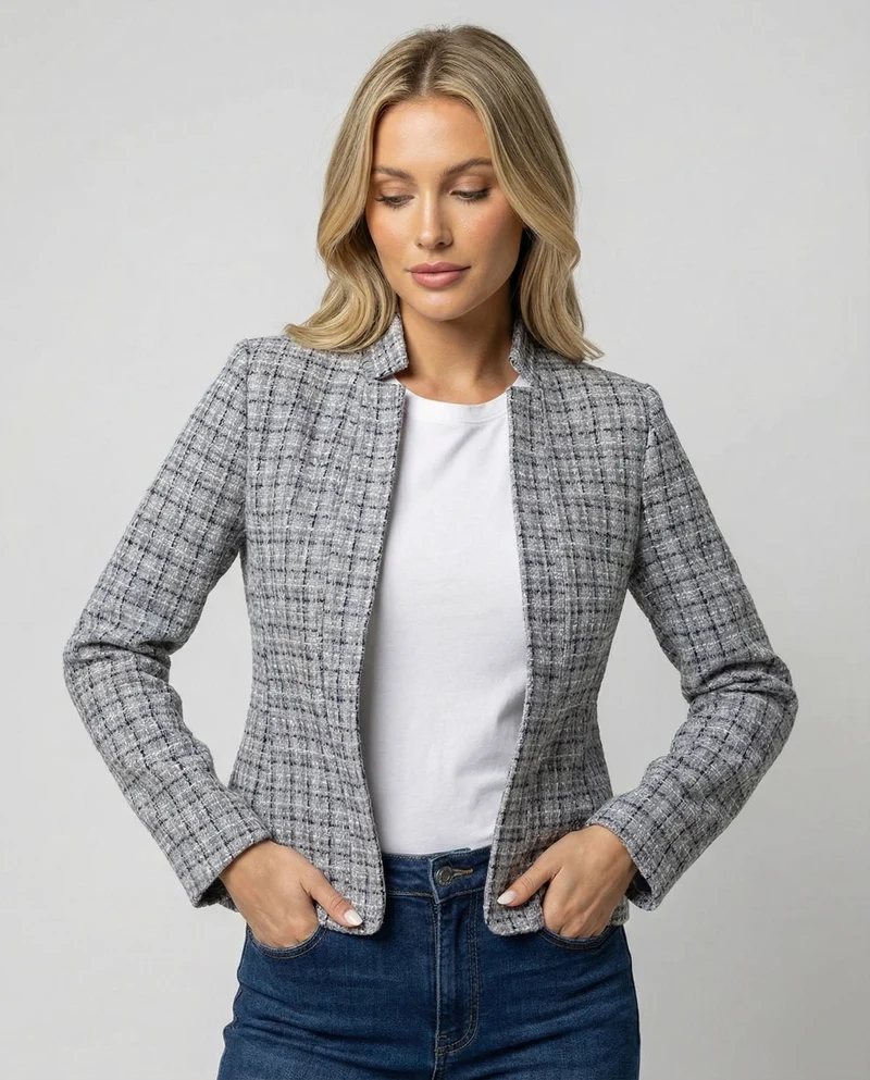 Damen Eleganter Blazer mit Tailliertem Schnitt