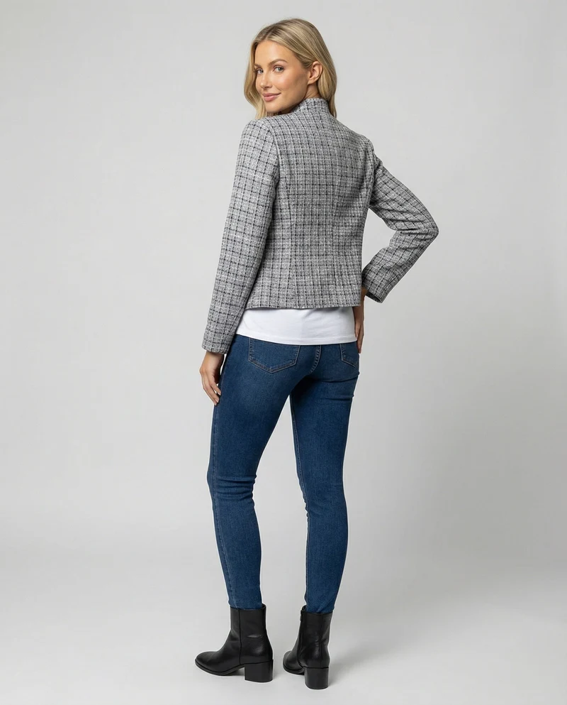 Damen Eleganter Blazer mit Tailliertem Schnitt