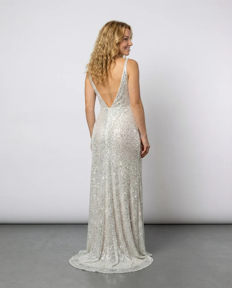 Luxuriöses Damen Abendkleid mit Bestickten Schimmernden Akzenten | Nord Taschen