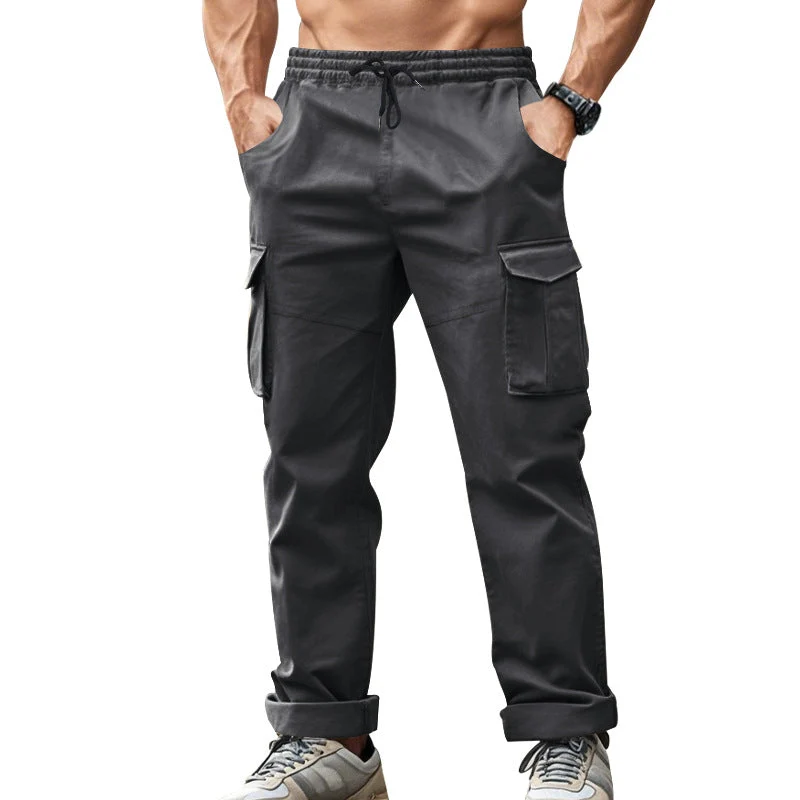 Herren Cargo-Hose mit funktionalen Seitentaschen und elastischem Bund