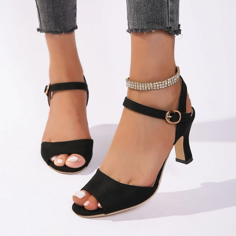 Damen Offene High Heel Sandalen im modischen Design mit elegantem Absatz Nord Taschen