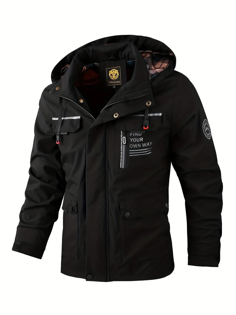 Herren Kapuzen Utility Jacke