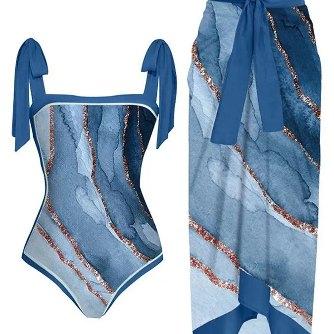 Damen Bademode-Set mit stilvollem Wickelrock Nord Taschen