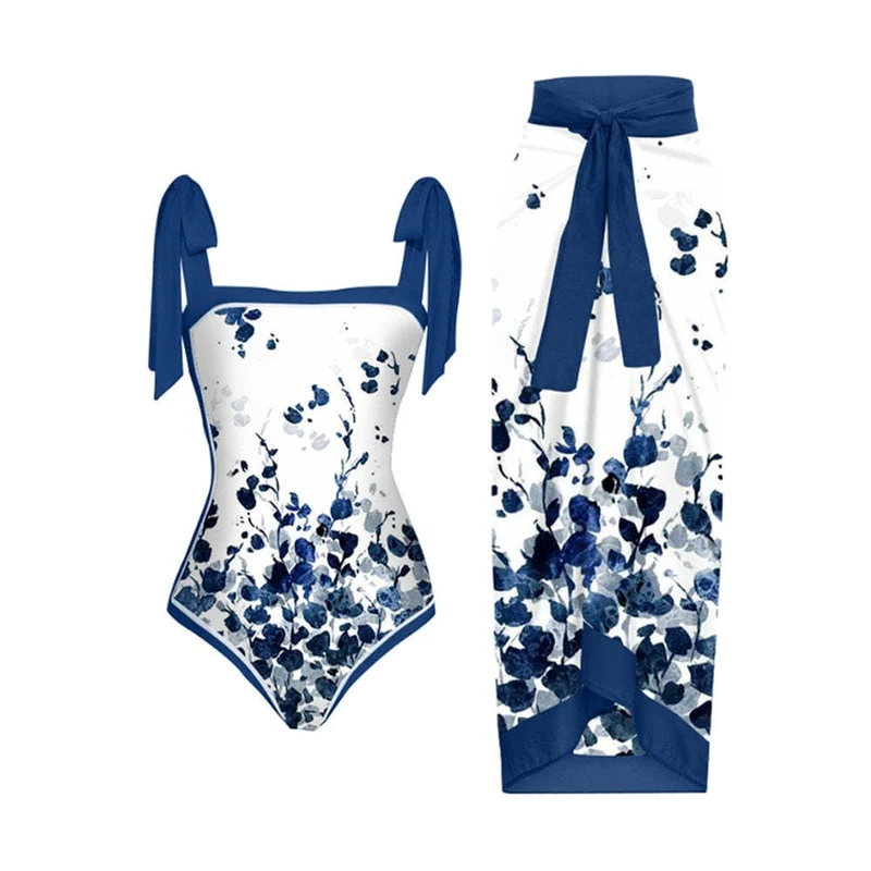 Damen Bademode-Set mit stilvollem Wickelrock Nord Taschen