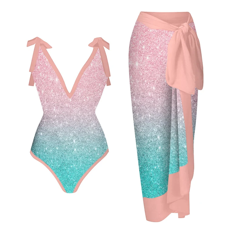 Damen Bademode-Set mit stilvollem Wickelrock Nord Taschen