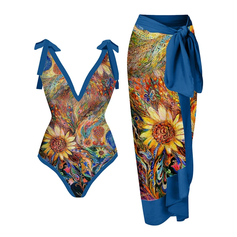 Damen Bademode-Set mit stilvollem Wickelrock Nord Taschen